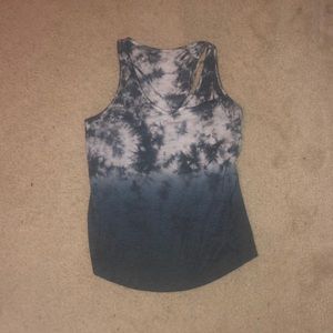 Blue tye dye tank top